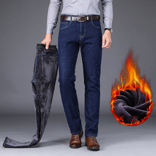 Men's Straight Plus Size Business Casual Long Pants
